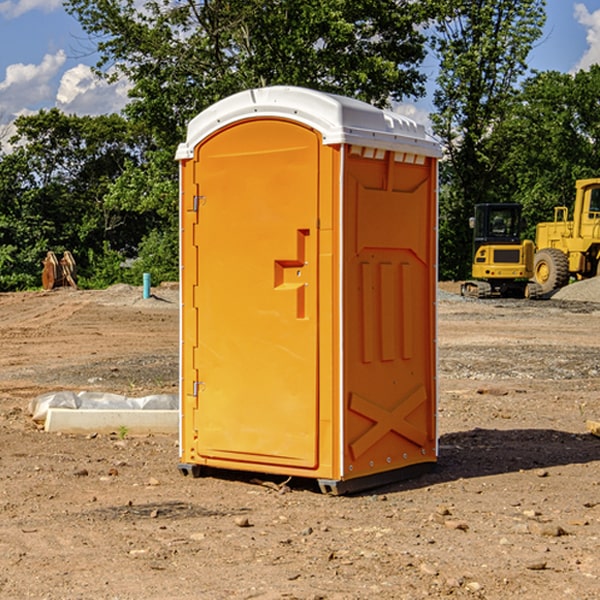 how often are the portable restrooms cleaned and serviced during a rental period in Leawood Kansas